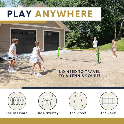 Kids Tennis Racket with Training Videos – 19 Inch Aluminum Youth Tennis Racket with Neoprene Handle for Children Age 5-12 – Learn Faster and Play Better by Street Tennis Club, Pink/White