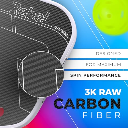 Pickleball Paddle Carbon Fiber | Professional Carbon Fiber Pickleball Paddle | 16mm Polymer Core | Designed for Maximum Control and Power | USAPA Approved | Designed in San Diego