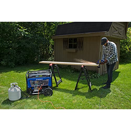 Westinghouse 9500 Peak Watt Dual Fuel Home Backup Portable Generator, Electric Start, Transfer Switch Ready, Gas & Propane Powered, CO Sensor