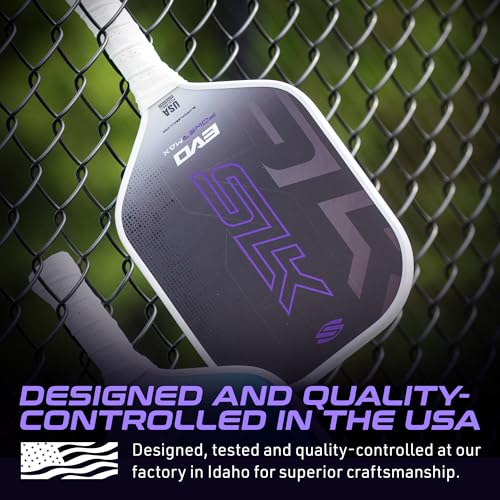 Selkirk Sport SLK Evo Power MAX Pickleball Paddle by Selkirk Sport | G9 Power Carbon Fiber Pickleball Paddle with SpinFlex Surface and Rev-Hybrid Polymer Core | Power Purple Max