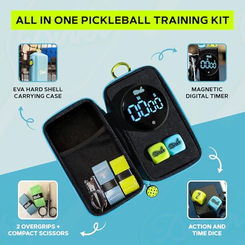 Dink'r Pickleball Timer for Games, Drills & Tournaments | Magnetic Court Timer + Free Drill Dice & Case