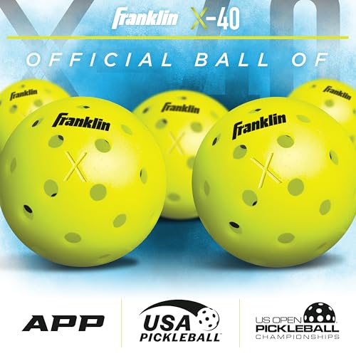 Franklin Sports Decimator 2 Player Pickleball Paddle + Ball Set - (2) Fiberglass Rackets + (4) X-40 Balls Included - USA Pickleball (USAPA) Approved