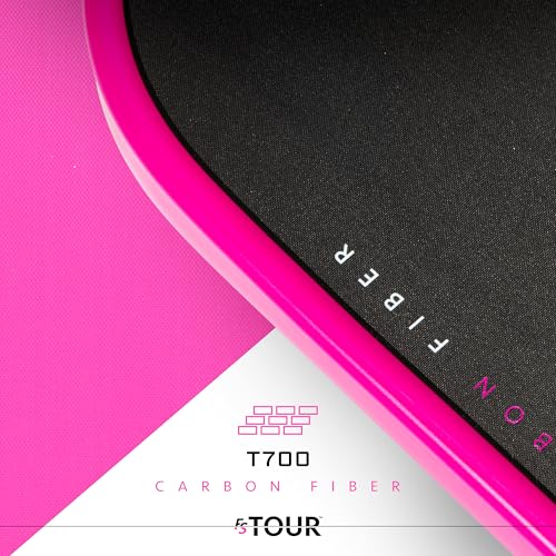 Franklin Sports Pro Pickleball Paddle Set - FS Tour Series Carbon Fiber Pickleball Paddle, Paddle Cover + Paddle Eraser - Official USA Pickleball (USAPA) Approved Paddle Set - Dynasty 14mm Core - Pink