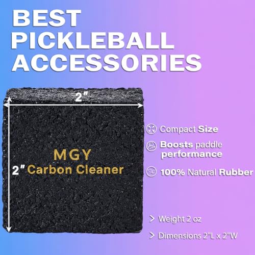 Pickleball Paddle Eraser, 2 Pack Pickleball Paddle Cleaner for Raw Carbon Fiber Paddles Rubber Bar for Fast Residue and Dirt Removal, Pickleball Accessories Eliminates Ball Residue, Dirt, Scratches
