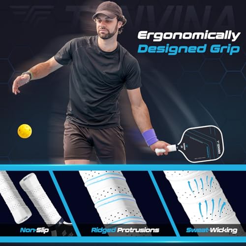 TENVINA Pickleball Paddles, 2025 POWERNOVA K29 Aramid and Carbon Textured Fiber Pickleball Paddle with TPP Honeycomb Core, Forceful Spin and Explosive Power of USAPA Approved Pickle Ball Paddles