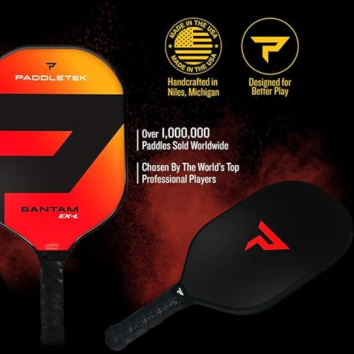 Paddletek Bantam EX-L Pickleball Paddle | Wildfire (Red)