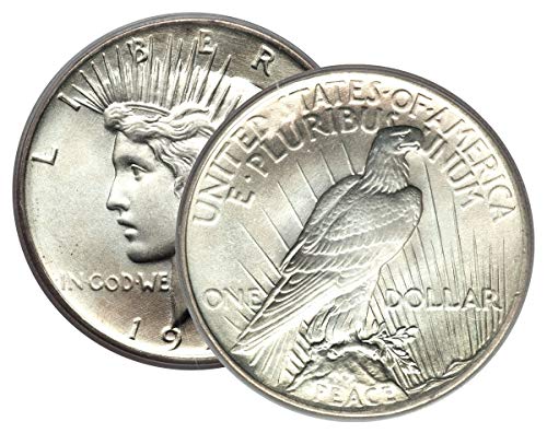 1 - Peace Silver Dollar Mid-1920's Dated Extra Fine or Better