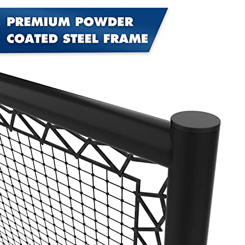 MR Height Adjustable Rebounder, Portable Sports Bounce Back Net, Adjustable Angle Pitch Back Return Net, Rebound Wall for Lacrosse, Baseball, Softball, Soccer, Football, Basketball, Volleyball, Tennis