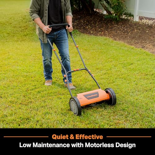 LawnMaster LMRM1401 Push Reel Lawn Mower 14-Inch 5-Blade