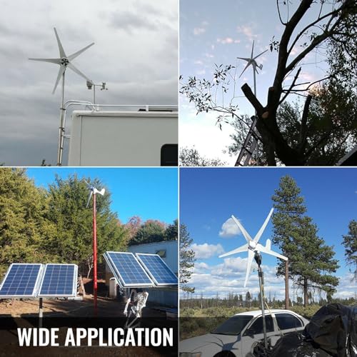 3000W Wind Turbine Generator 12V 24V 48V Windmill With MPPT Controller Power Supply Kit Solar Complementary Permanent Magnet Wind Turbine Generator Home Project Use Street Lighting ( Color : 48V )