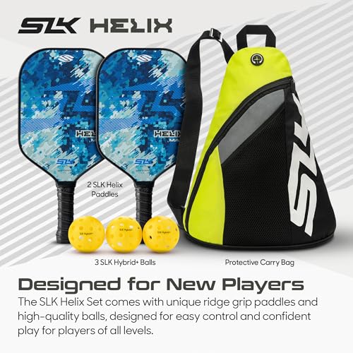 Selkirk Sport SLK Helix Pro Pickleball Paddle | Thermoformed Carbon Fiber Core Pickleball Paddles with Carbon Fiber & Fiberglass Hybrid Face | Unmatched Control | Camo Glitch Bundle