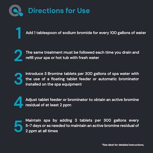 AquaDoc Bromine Tablets for Hot Tub & Spa - 1.5lbs Sanitizing Bromine Recommended for Hot Tubs