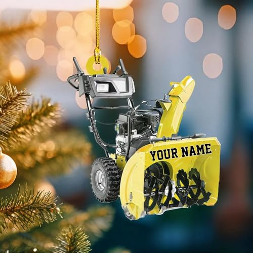 Personalized Snow Blower Keychain, Custom Plower Keychain, Gift for Winter Maintenance Workers, Snow Removal Equipment Keychains