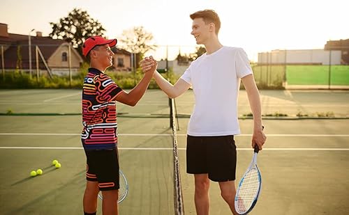 Tennis Rackets 2 Players Recreational for Adult,Lightweight Tennis Racquets for Beginner Student Training,Tennis Racket Set with Carrying Cover Bag,Grip Tapes,Tennis Balls (White/Blue -2 Rackets Set)