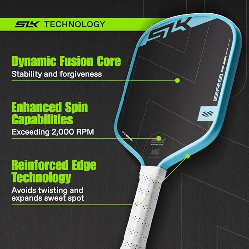 Selkirk Sport SLK ERA Power Pickleball Paddle | Carbon Fiber & Fiberglass Hybrid Face for Power, Spin & Control | Dynamic Fusion Core | Professional Pickleball Paddles | Widebody Cyan