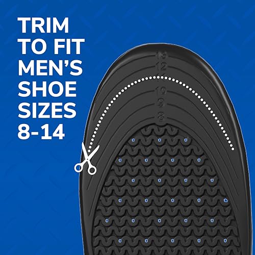 Dr. Scholl's Work Insoles (Pack) // All-Day Shock Absorption and Reinforced Arch Support That Fits in Work Boots and More (for Men's 8-14, Also Available for Women's 6-10) 1 Pair (Pack of 2) 2 Count