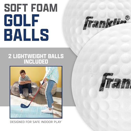 Franklin Sports Kids Toy Golf Club Set - 28" Youth Plastic Golf Club with Oversized Club Head + (2) Indoor Foam Golf Balls - Perfect for Backyard, Outdoor + Indoor Play + Practice - Kids Ages 3 and Up