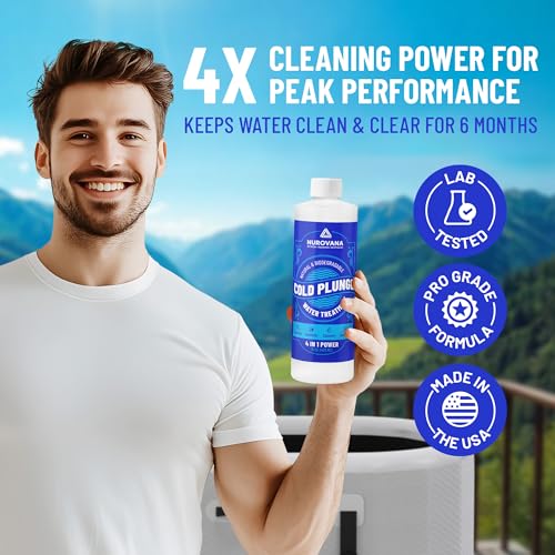 Cold Plunge Water Treatment 4-in-1 Cold Plunge Accessories - Cold Plunge Cleaner - Ice Bath Cleaner - Water Stabilizer for Cold Plunge - Water Clarifier - Cold Plunge with Water Filter - Spa Clarifier