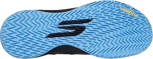 Skechers Men's Viper Court Rally Sneaker, White/Black/Blue, 10.5 M US