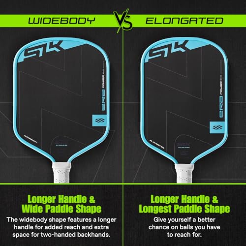Selkirk Sport SLK ERA Power Pickleball Paddle | Carbon Fiber & Fiberglass Hybrid Face for Power, Spin & Control | Dynamic Fusion Core | Professional Pickleball Paddles | Widebody Cyan