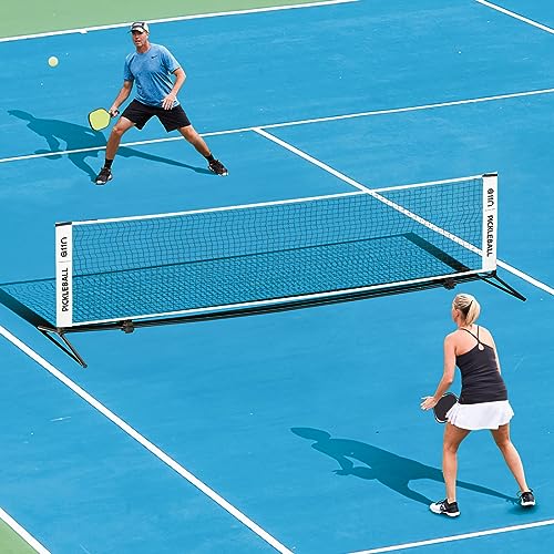 A11N SPORTS Portable Pickleball Net for Driveway - Half Court Size, 11ft Net for Pickleball, Kids Tennis, Soccer Tennis