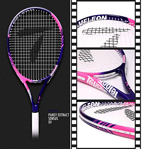 Teloon Sensus Series | Triple Shock Absorption | Adult Tennis Racquet, Women Tennis Racket Includes Bag Cover, Shock Absorber, Tennis Grip (Midnight Purple)