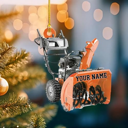 Personalized Snow Blower Keychain, Custom Plower Keychain, Gift for Winter Maintenance Workers, Snow Removal Equipment Keychains