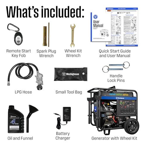 Westinghouse 18000 Peak Watt Tri-Fuel Home Backup Portable Generator, Remote Electric Start, Transfer Switch Ready, Gas, Propane, and Natural Gas Powered, CO Sensor