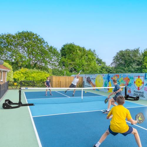 Vermont Self-Weighted Pickleball Posts & Net | Heavy-Duty Aluminum Pickleball Posts with Galvanized Steel Weights - Freestanding & Portable Set