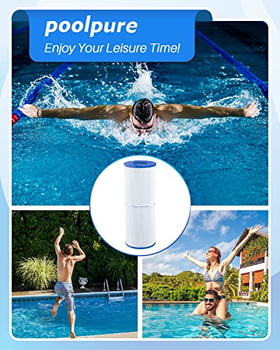 POOLPURE PLFPRB25-IN Hot Tub Filter Replace Unicel C-4326, Guardian 413-106, Filbur FC-2375, FC-2370, 3005845, 17-2327, 100586, 33521, 25392, 817-2500, 5X13 Drop in Spa Filter 2 Pack