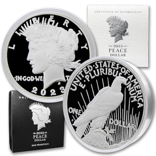 2023 American Silver Peace Proof Dollar Coin with Official Government Packaging and Certificate of Authenticity $1 PR