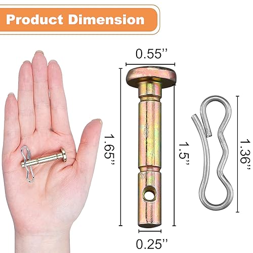 Qloby 10 Pack Upgraded Shear Pins and Cotter Pins for Snowblower, 738-04124A and 714-04040 Replacement Shear Pin Kits Compatible with MTD Craftsman Cub Cad Troy Bilt SnowBlowers