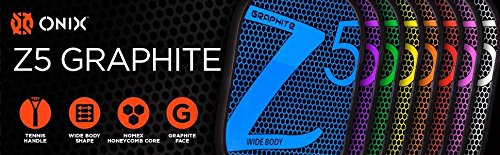 Onix Z5 Graphite Pickleball Paddle (Green) with Cushion Grip and Green Paddle Cover