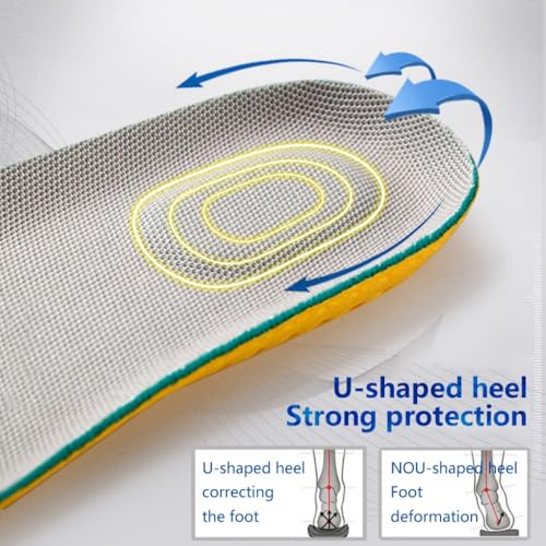 XINIFOOT 3 Pairs Elastic Shock Absorbing Shoe Insoles Breathable Honeycomb Sneaker Inserts Sports Shoe Insole Replacement Insoles for Men