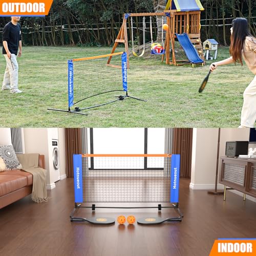 Hotnueout 5FT Small Mini Pickleball Net - Quick Setup Indoor/Outdoor Portable Practice Net, Net Small Equipment Training Net