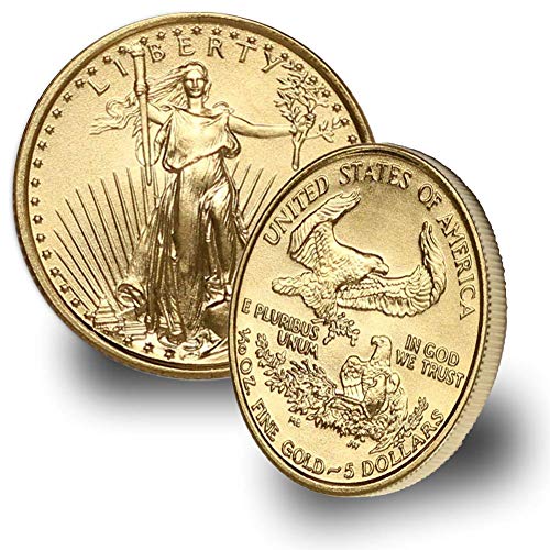 1986 - Present (Random Year) 1/10 oz American Eagle Gold Bullion Coin (Type 1 or Type 2) Brilliant Uncirculated with Original United States Mint Box $1 Seller BU