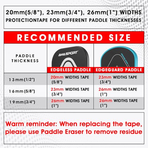 PICKLETECH Pickleball Paddle Protection Tape - 3K PU Interwoven Texture - Paddle Head Edge Guard - Racket Edge Protection Tape -Fit Perfectly Curved Edge -No Wrinkling