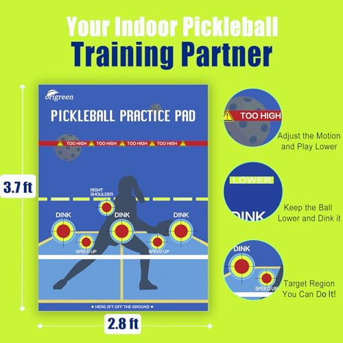 Pickleball Practice Pads - Dink Master Exercise Rebounder Aids (Blue, 1pc)