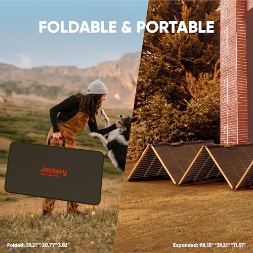 Jackery SolarSaga 500X Solar Panels, 500W Power Output, 25% High Bifacial Conversion Efficiency, Compatible with Explorer 5000 Plus,IP68 Rated for Outdoor Camping,RVs,and Off-Grid Living (Renewed)