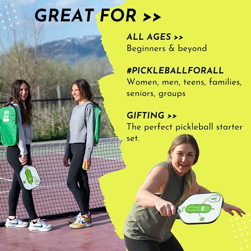 Big Dill Pickleball Infinity Pickleball Paddles Set of 2 USAPA Approved Pickleball Paddle Set | 2 Fiberglass Paddles with Covers, 2 Outdoor Pickleball Balls & Bag for Pickle Ball Paddle Set