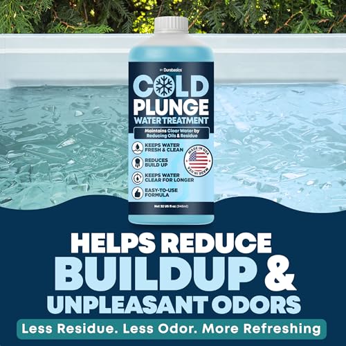 Durabasics 3in1 Cold Plunge Water Treatment – Helps Maintain Clear, Fresh-Looking Water | Cold Plunge Cleaner & Water Stabilizer | 32-Week Supply | Easy to Use | Ice Bath Water Treatment – 32 oz