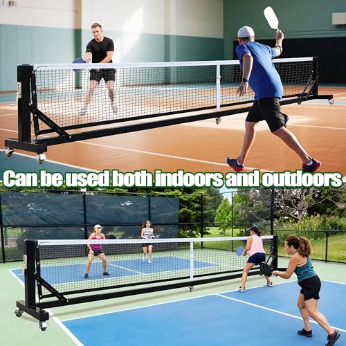 Defulion Heavy Duty Portable Pickleball Net- Rust-Proof Aluminum Frame,Quick Setup for Indoor/Outdoor Backyard Park Games,22ft Tournament-Grade,USAPA Compliant Net.