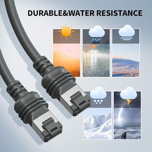 LUCMO 100FT/ 30M Starlink Gen 3 Cable for Starlink Standard Generation 3, Replacement Extension Cable Waterproof Satellite Starlink Standard V3 (100FT), Grey