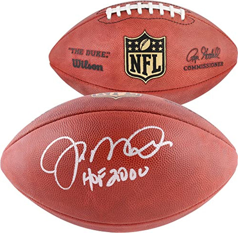 Joe Montana San Francisco 49ers Autographed Duke Pro Football with "HOF 2000" Inscription - Autographed Footballs