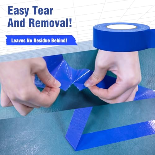 HolderProf 2 in x 77 yd Pickleball Court Tape, 230 Feet Long Pickleball Court Marking Kit - Multipurpose Pickleball Tape for Games Activities Court Blue