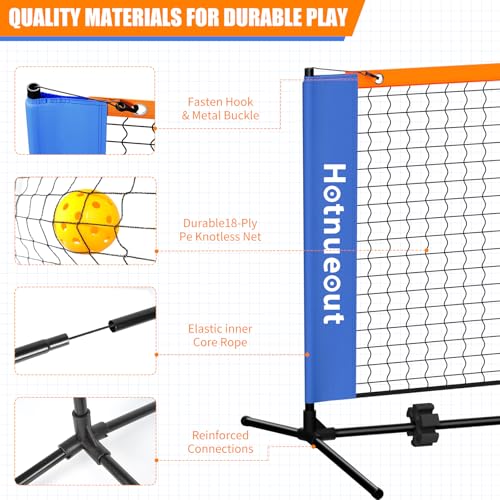 Hotnueout 5FT Small Mini Pickleball Net - Quick Setup Indoor/Outdoor Portable Practice Net, Net Small Equipment Training Net