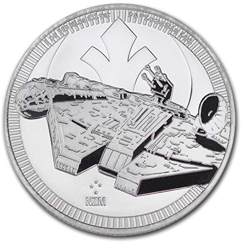 2021-1 oz Niue Silver Star Wars Millennium Falcon Coin Brilliant Uncirculated with Certificate of Authenticity $2 Seller BU