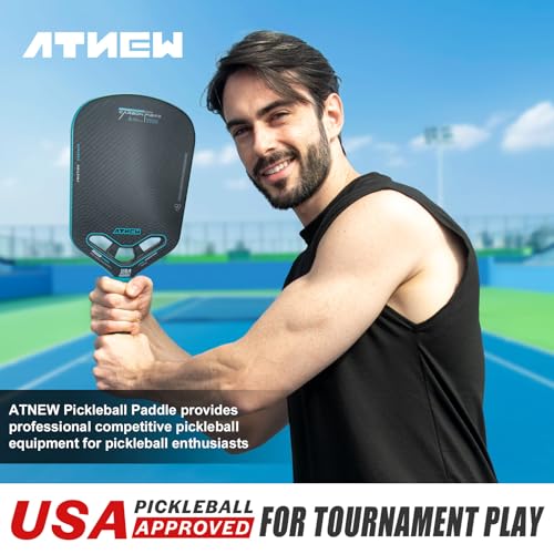 Pickleball Paddles T700 3K Carbon Fiber Picklebll Paddle with Aero Throat Edgeless Designed 16MM Thermoformed Pickleball Racket USAPA Approved