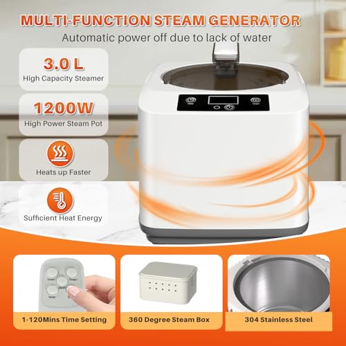 TOREAD Red Light Infrared Sauna with Red Light Therapy for Home,Portable Red Light Steam Sauna with 3L 1200W Steamer, Adjustable Temperature, Timer Setting, Remote Control, 35.4 * 35.4 * 63"