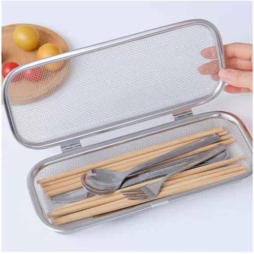 Dishwasher Basket, Basket for Dishwasher, Stainless Steel Dishwasher Silverware Basket, Replacement Dishwasher Accessories Rectangular Mesh Drain Dishwasher Basket for Small Items Kitchen (Large)